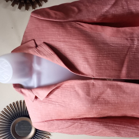 AKRIS wool/linen notch collar blazer US12 F44 D42 sz.6 - Picture 2 of 6